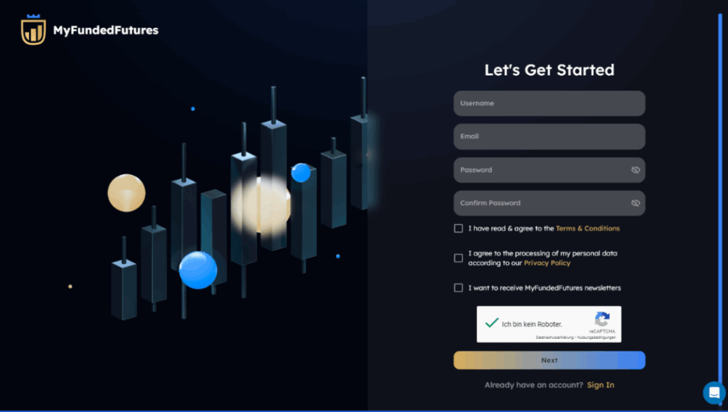 My Funded Futures proprietary trading platform, challenges, dashboard, and rules - Preview 6